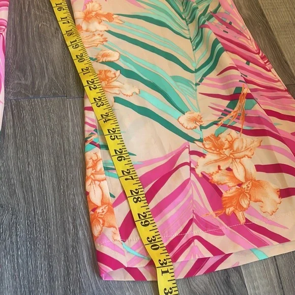 Floral,tropical wide,flare leg pants, multi colored, X-Small - Picture 8 of 10